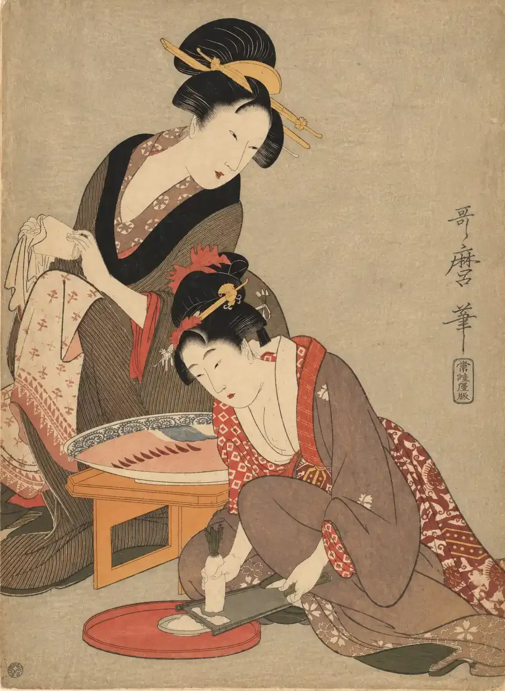 Women Preparing Sashimi